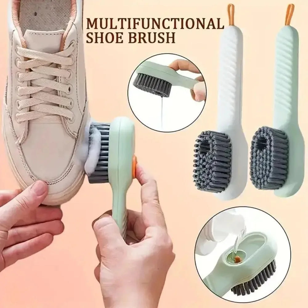 Soft Bristled Shoe Brush with Ergonomic Handle
