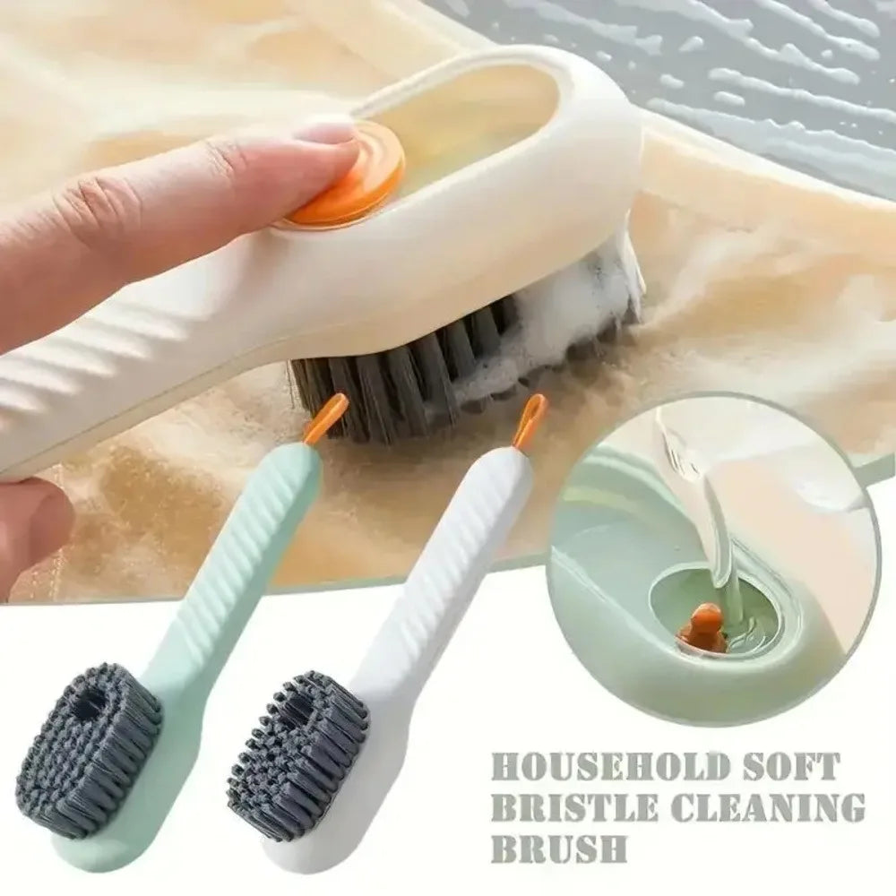 Soft Bristled Shoe Brush with Ergonomic Handle