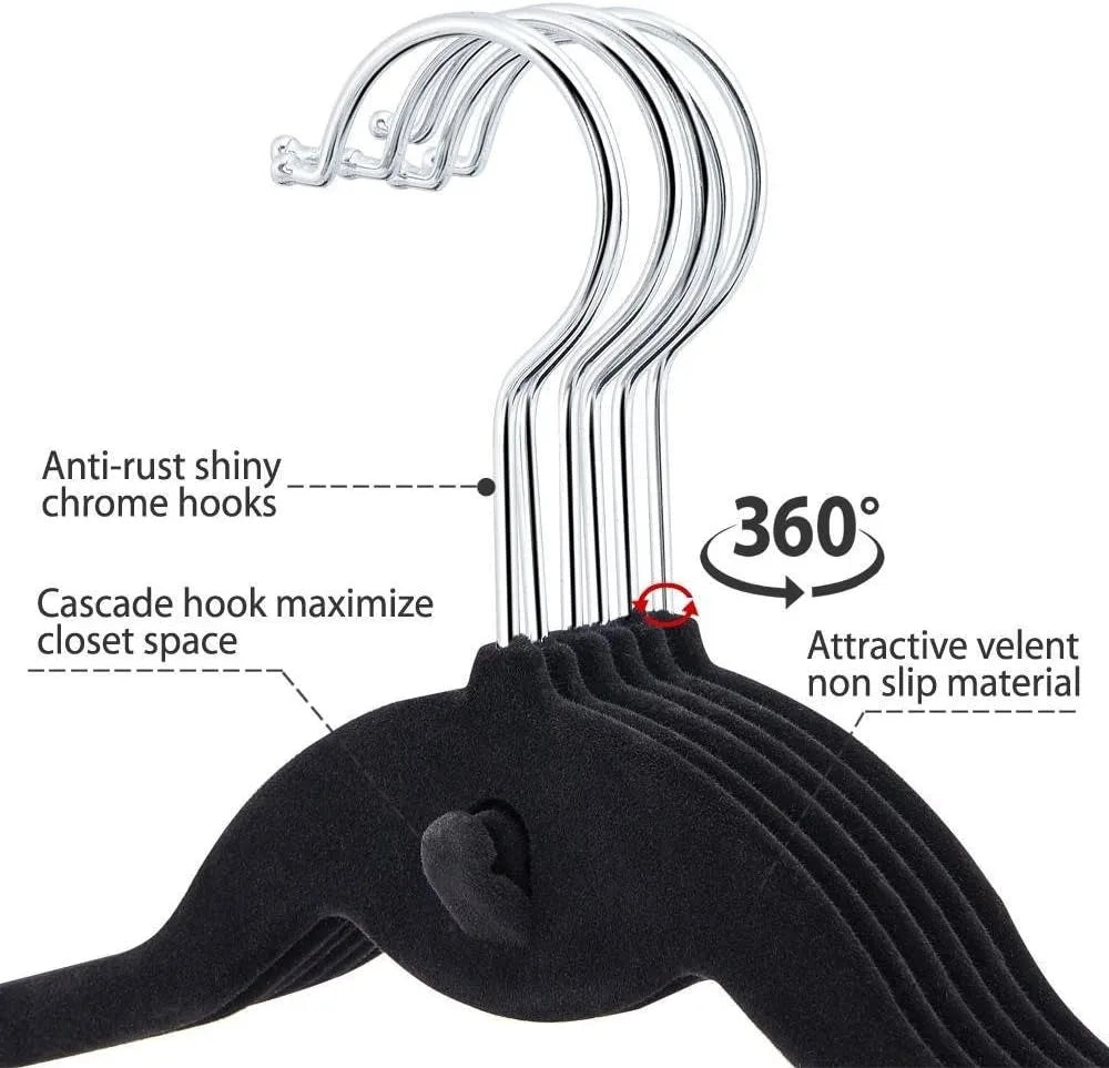 Premium Cascading Velvet Hangers 100 Pack