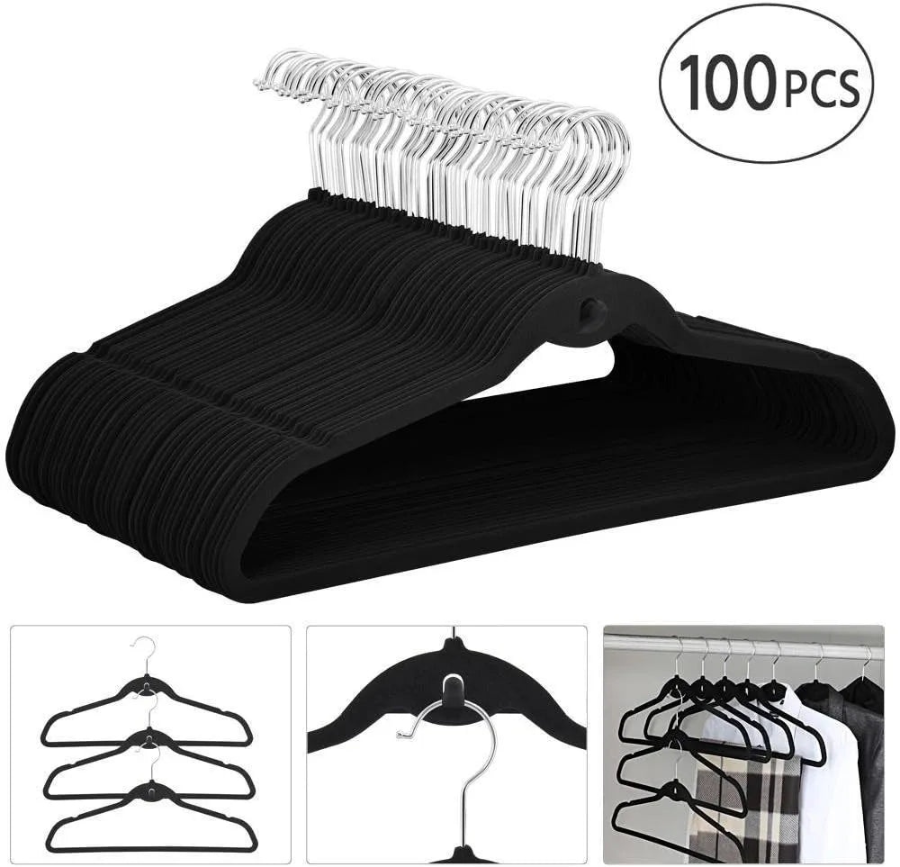 Premium Cascading Velvet Hangers 100 Pack
