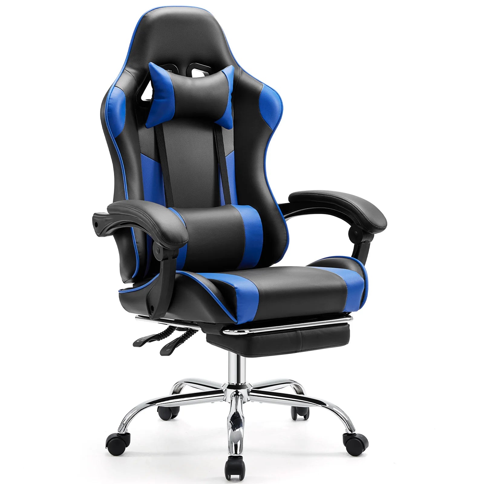 Gaming Chair Adjustable Swivel PU Leather