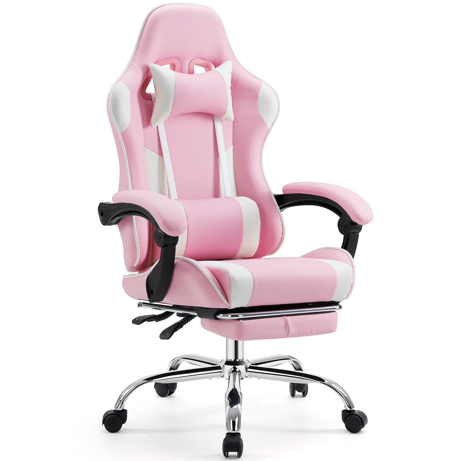 Gaming Chair Adjustable Swivel PU Leather
