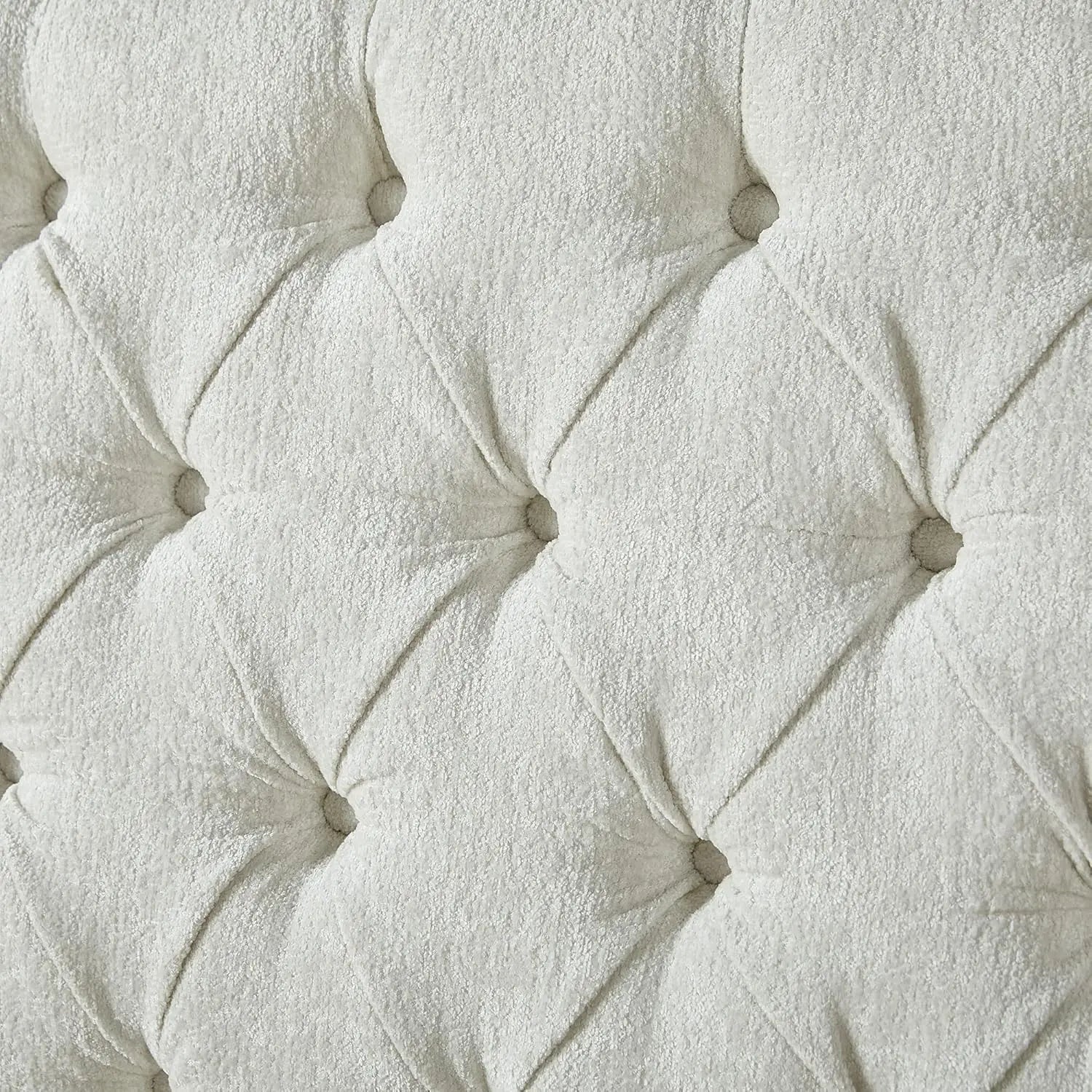 Queen Size Chenille Platform Bed Frame