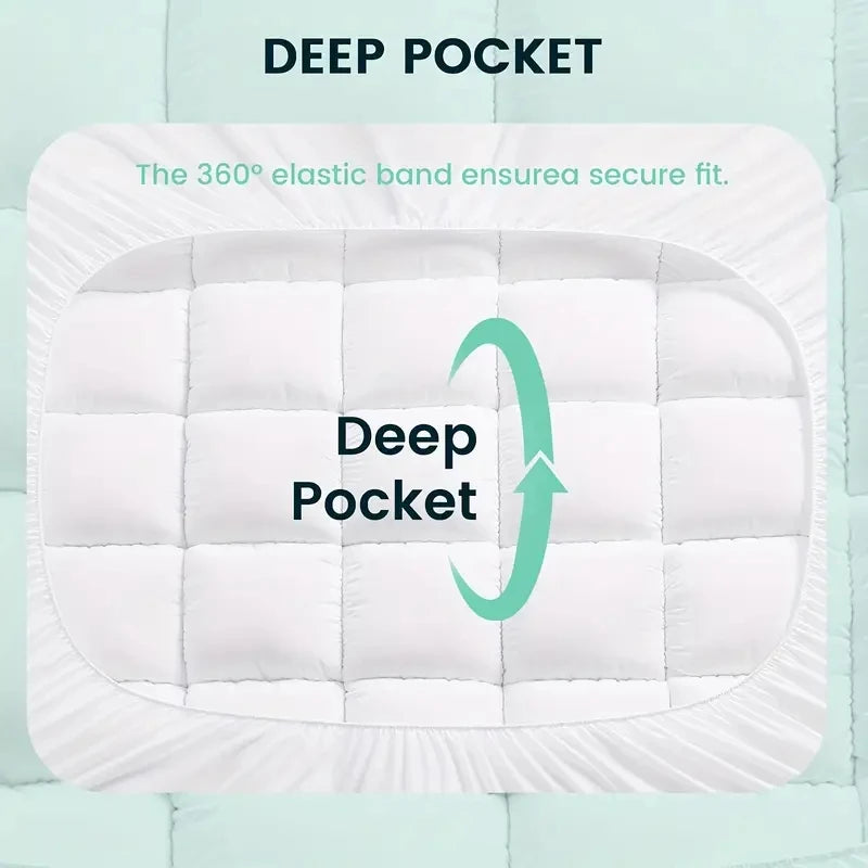 Thick Mattress Topper 1000Gsm Cooling Machine Washable