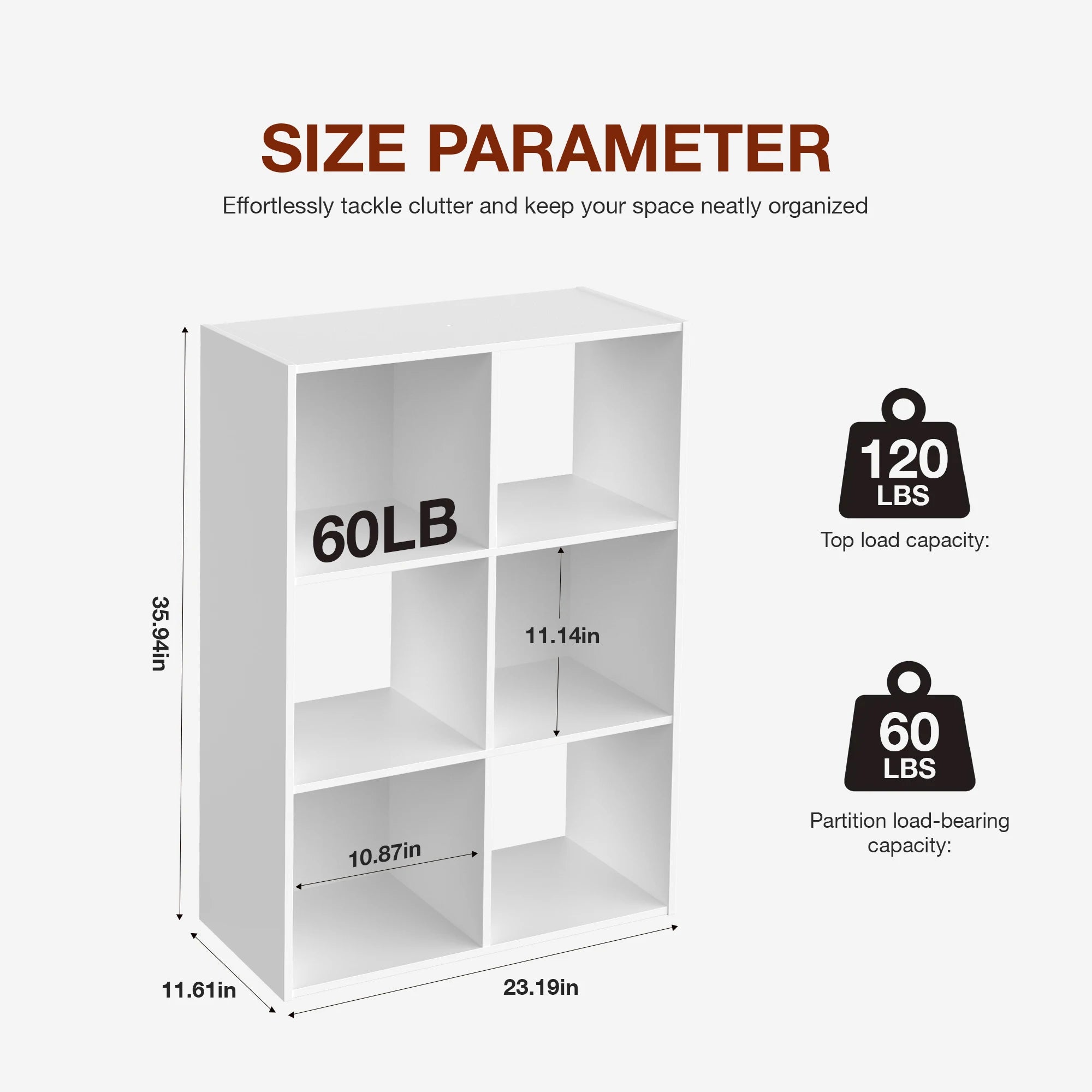 9 Cube Wooden Storage Organizer
