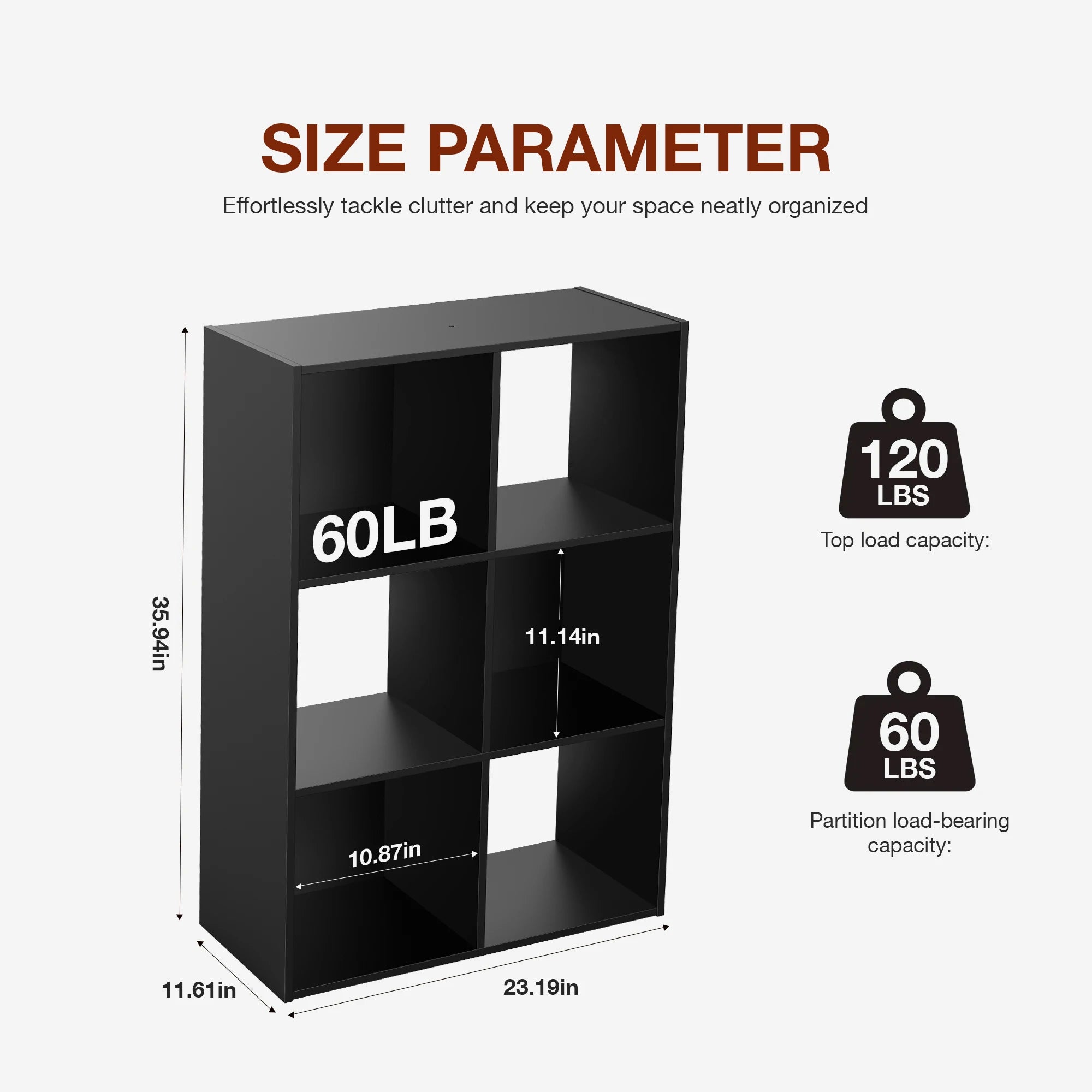 9 Cube Wooden Storage Organizer