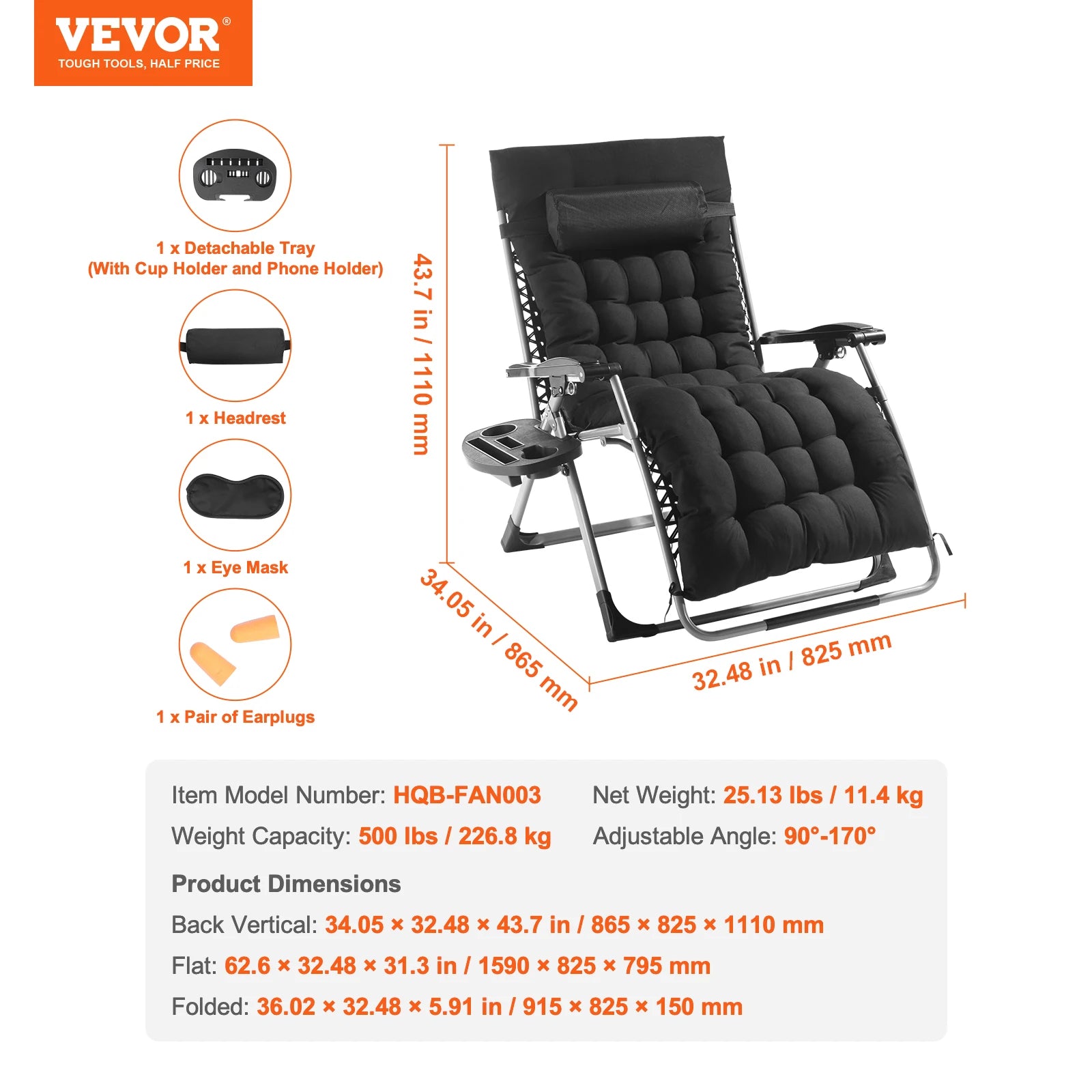 Zero Gravity/Anti Gravity Recliner Lounge Chair