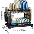 2-Tier Rotating Dish Drying Rack