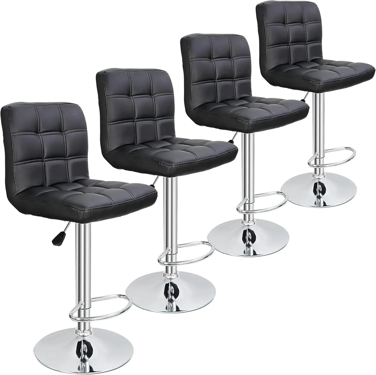 Set of 4 Adjustable Swivel Barstools