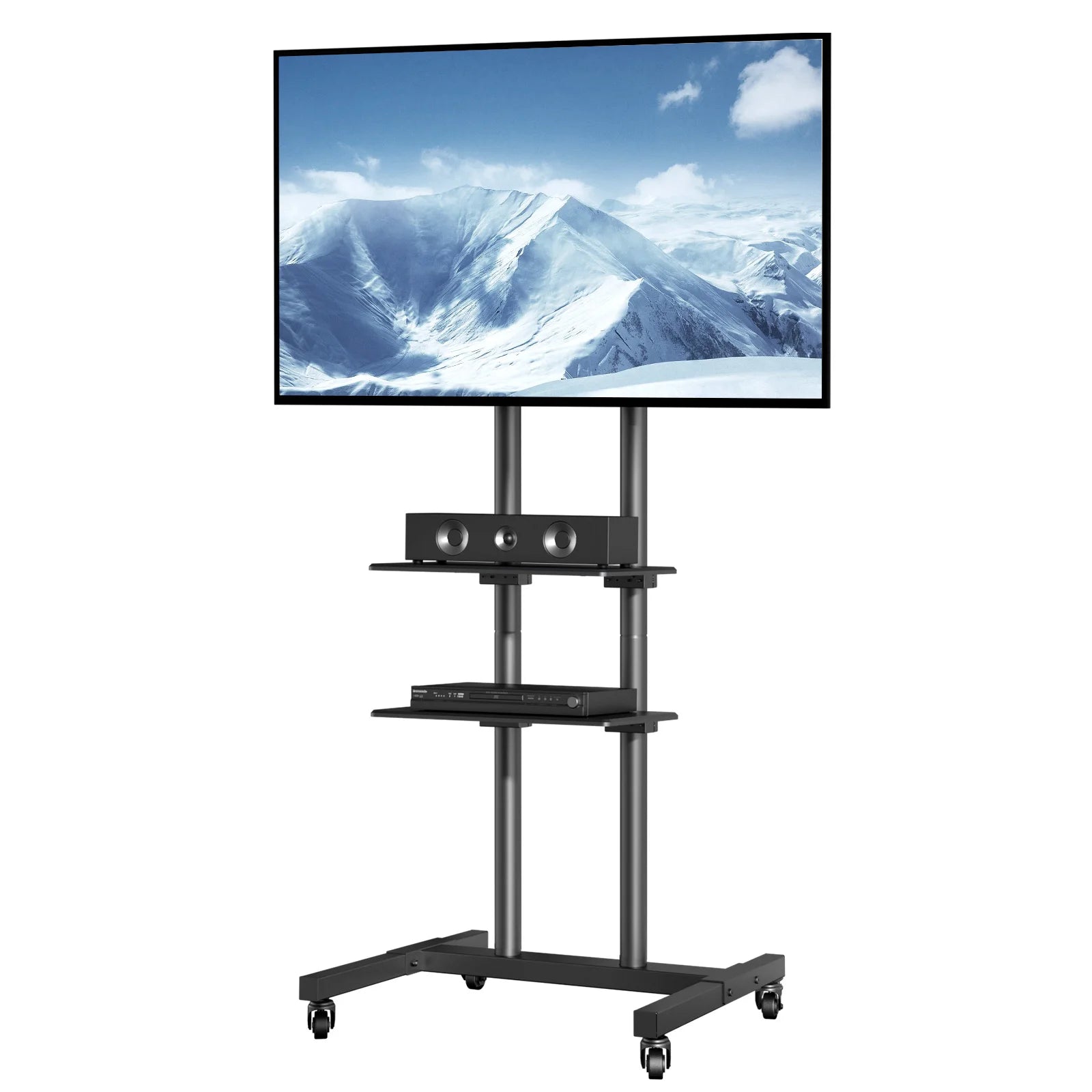 Mobile TV Stand  with Adjustable Height