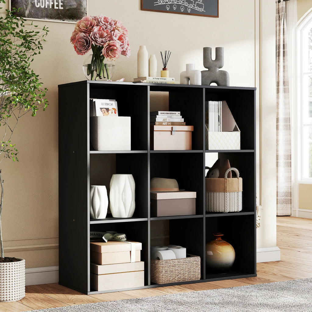 9 Cube Wooden Storage Organizer