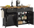 Mobile Kitchen Island/bar with Drop Table