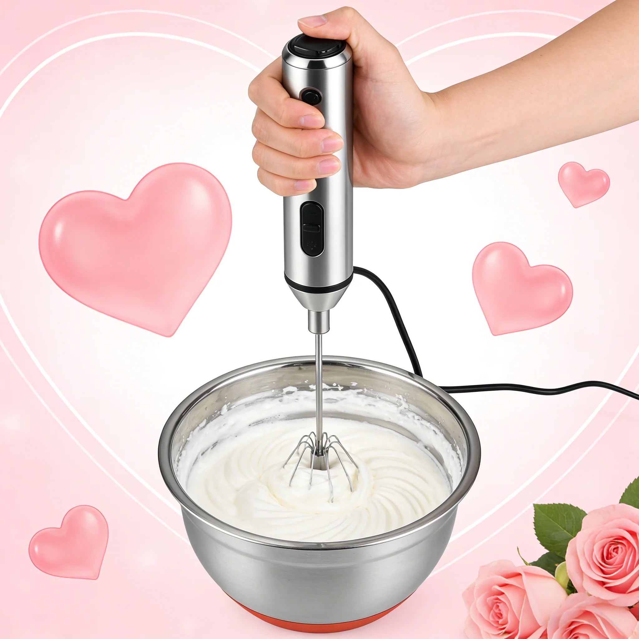 Handheld Milk Frother Mini Whisk Mixer Electric Eggbeater