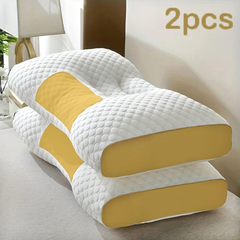2 Massage Neck Pillows Adjustable Ergonomic Orthopedic