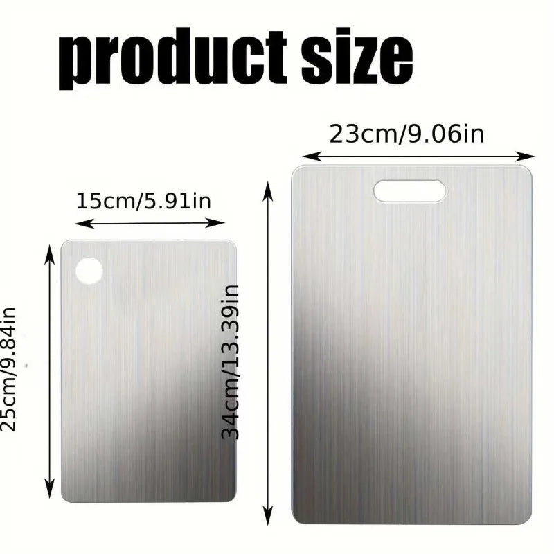 2pcs Stainless Steel Cutting Board Set