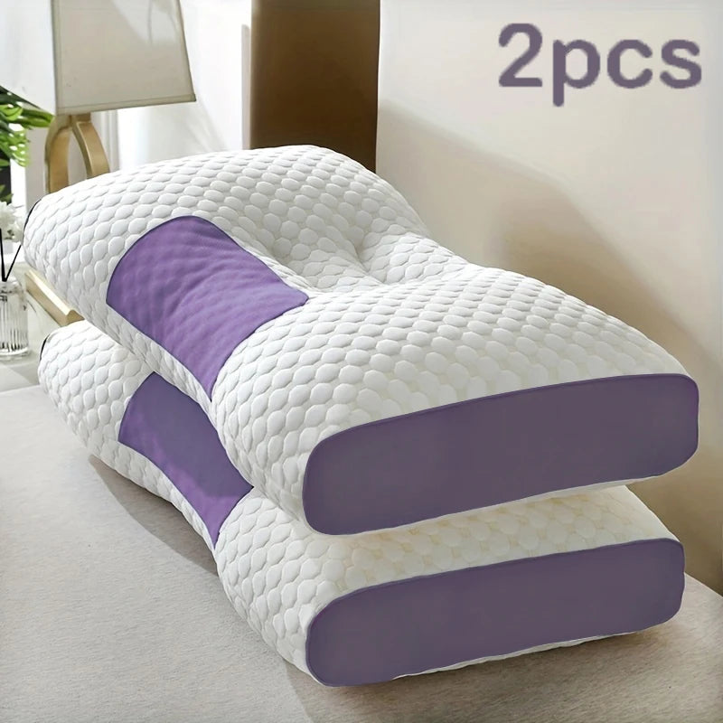 2 Massage Neck Pillows Adjustable Ergonomic Orthopedic
