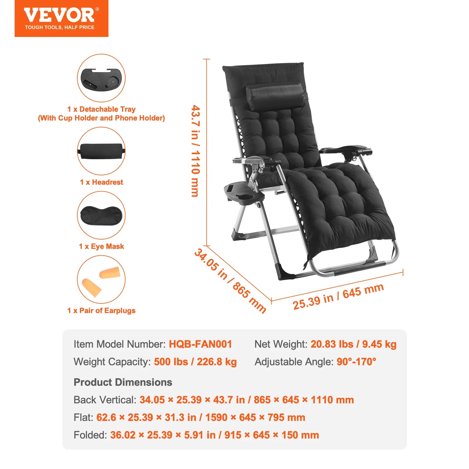 Zero Gravity/Anti Gravity Recliner Lounge Chair