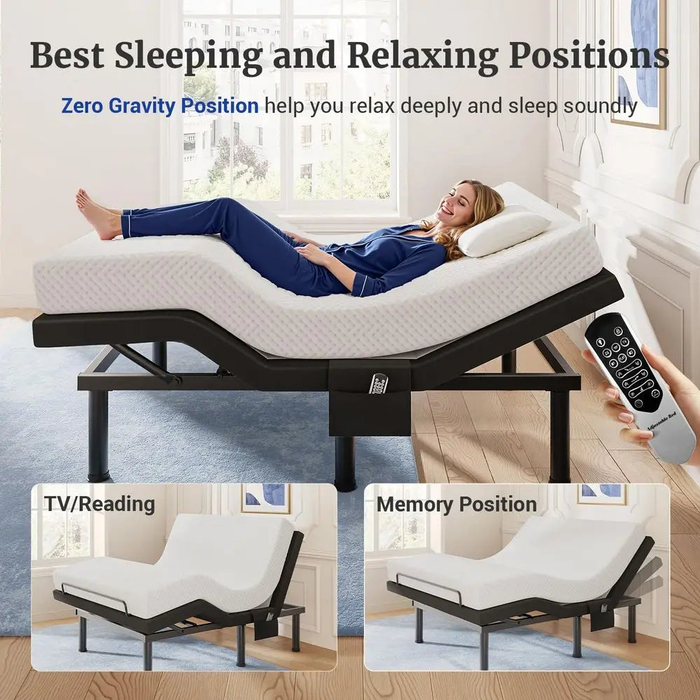 Adjustable Electric Split King Size Bed Frame