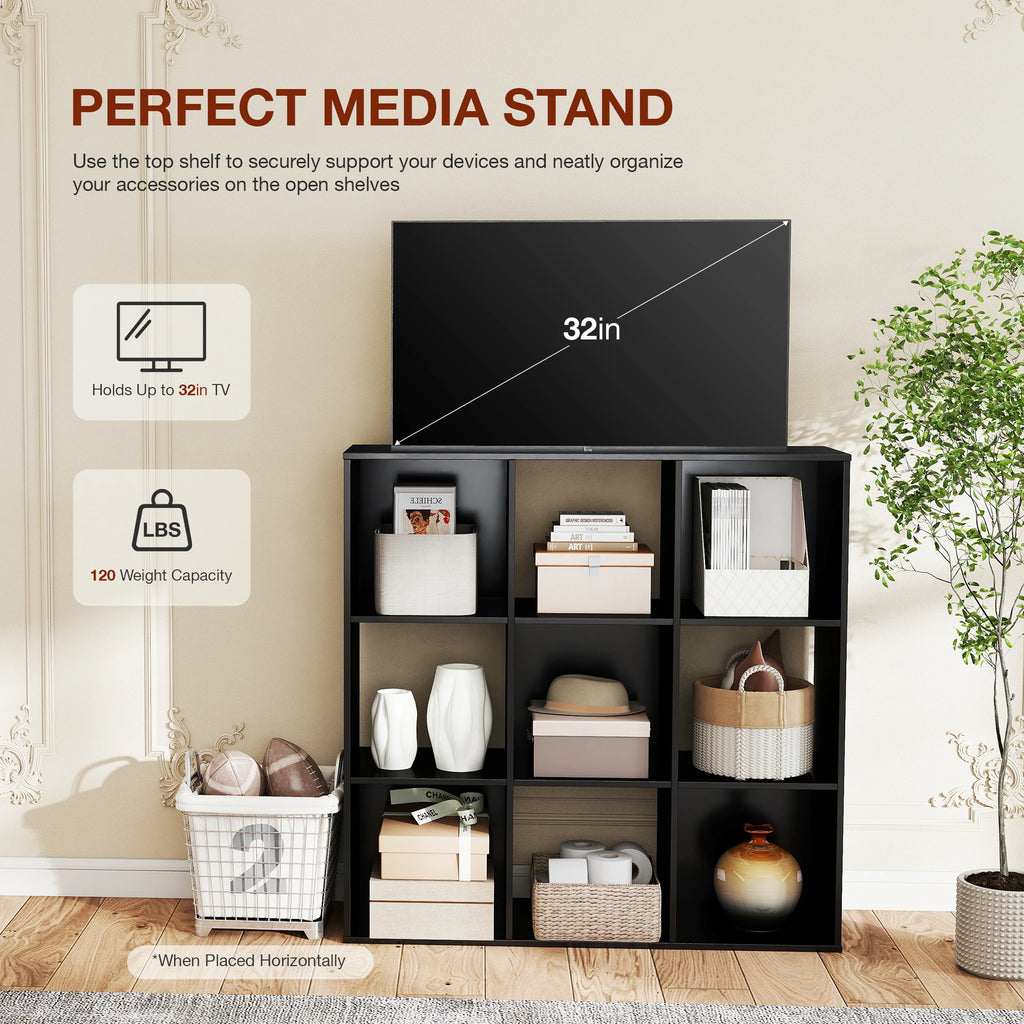 9 Cube Wooden Storage Organizer