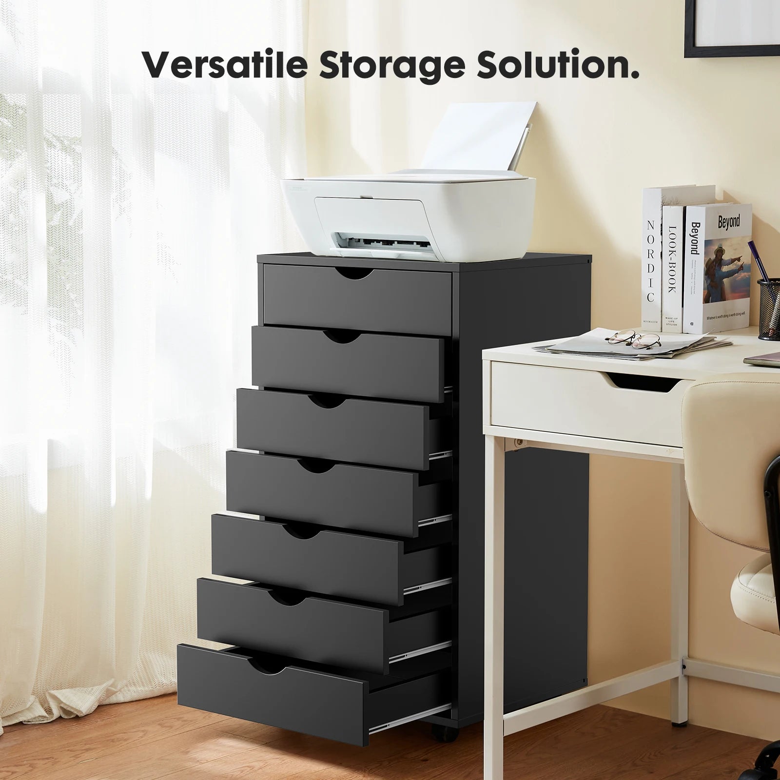 Mobile 7 Drawer File Nightstand