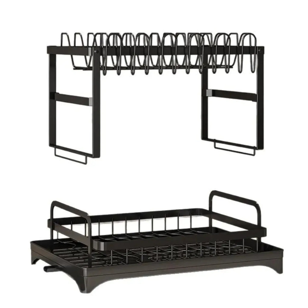 2-Tier Rotating Dish Drying Rack
