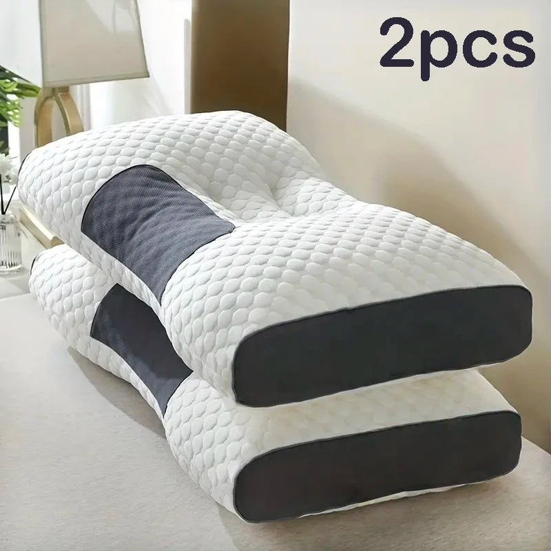 2 Massage Neck Pillows Adjustable Ergonomic Orthopedic