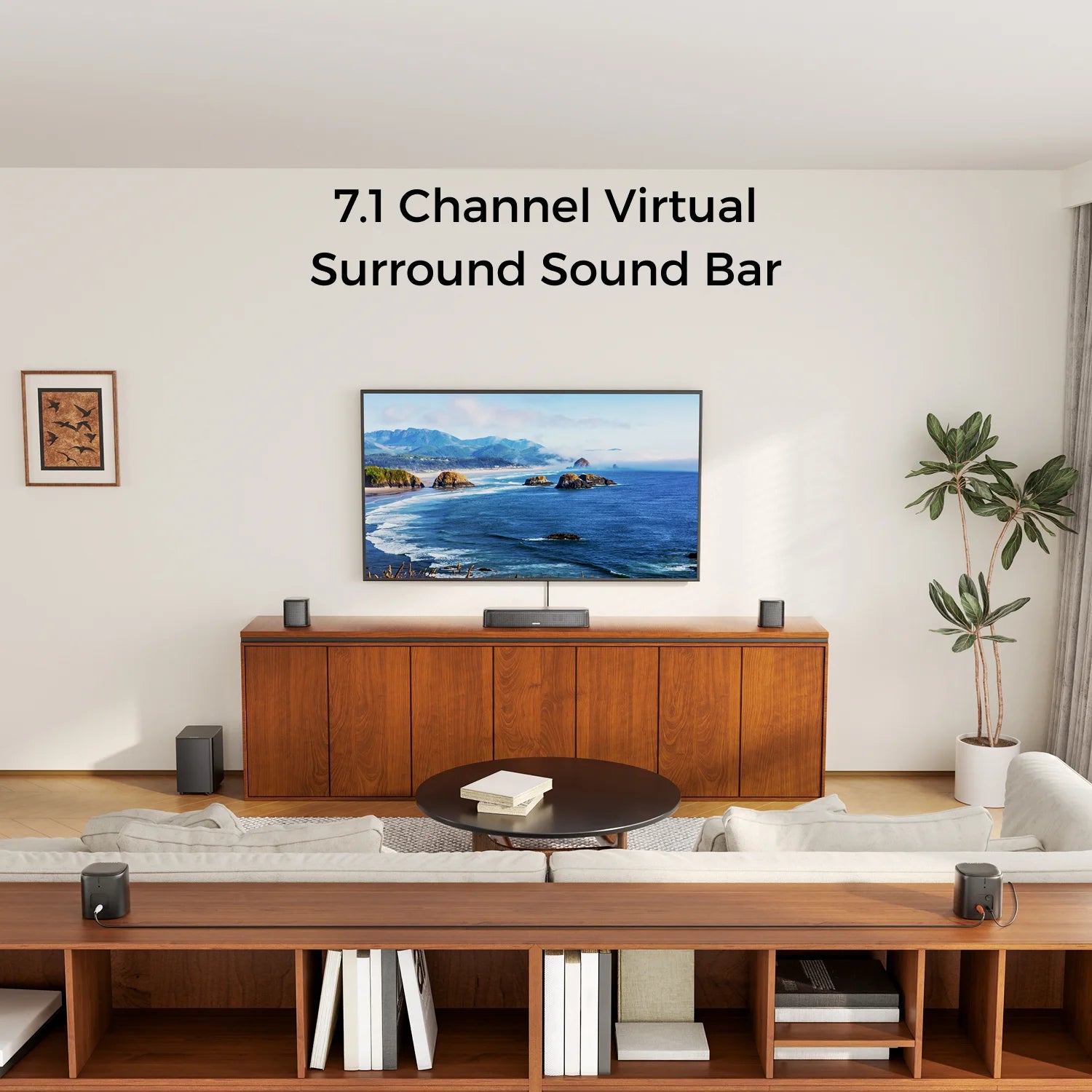 7.1 Channel Sound Bar System for TV