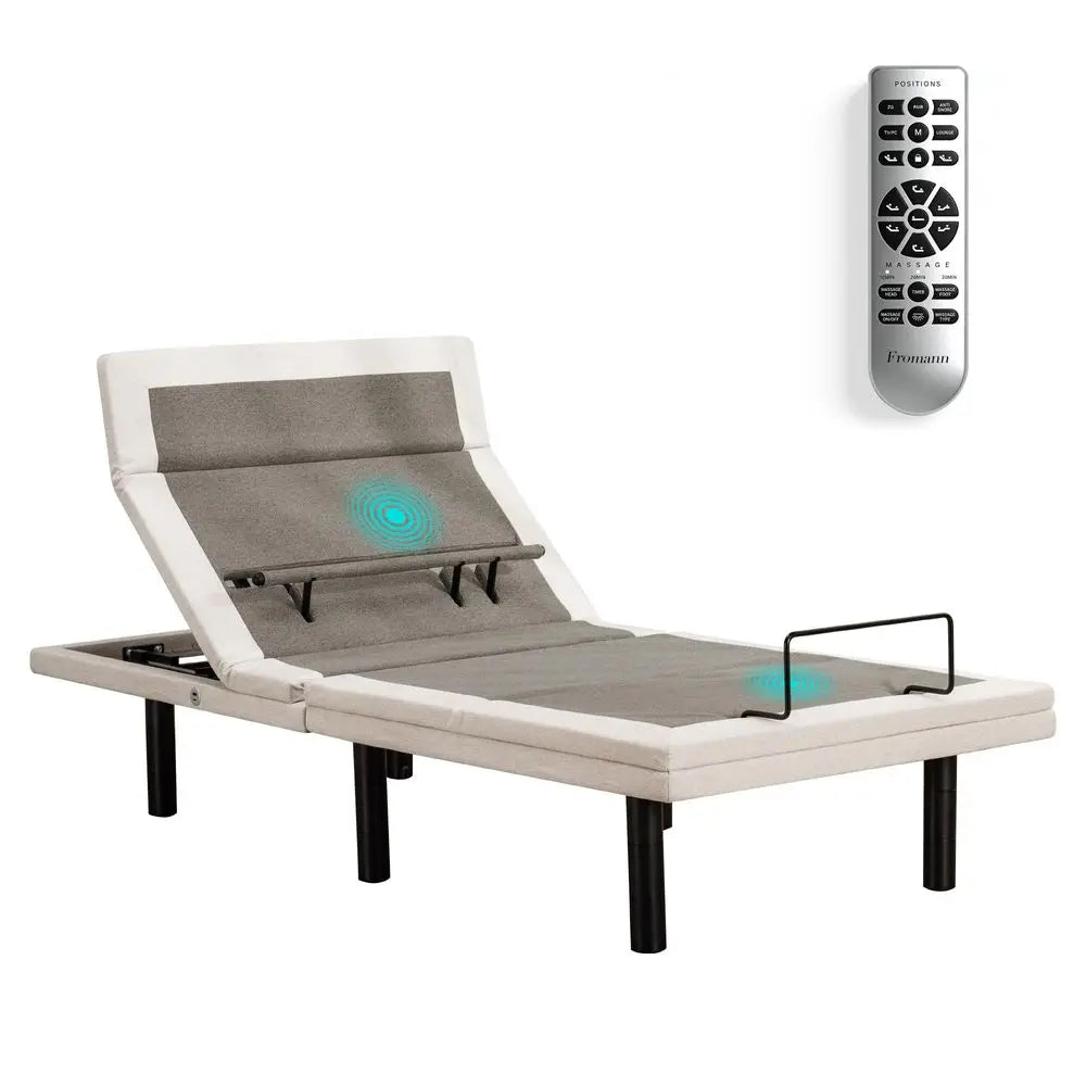 Twin-XL Adjustable Massage Bed Frame Wireless Remote