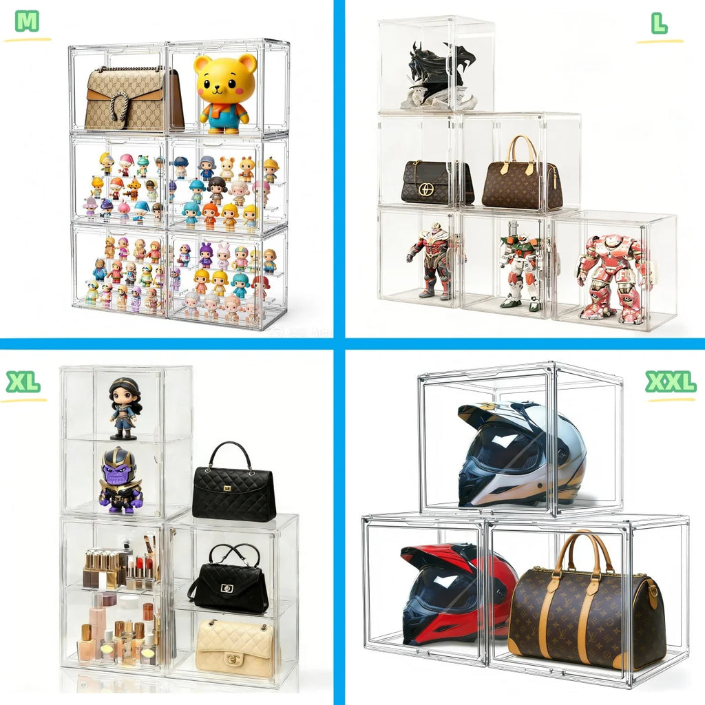Acrylic Clear Stackable Storage Case Bins