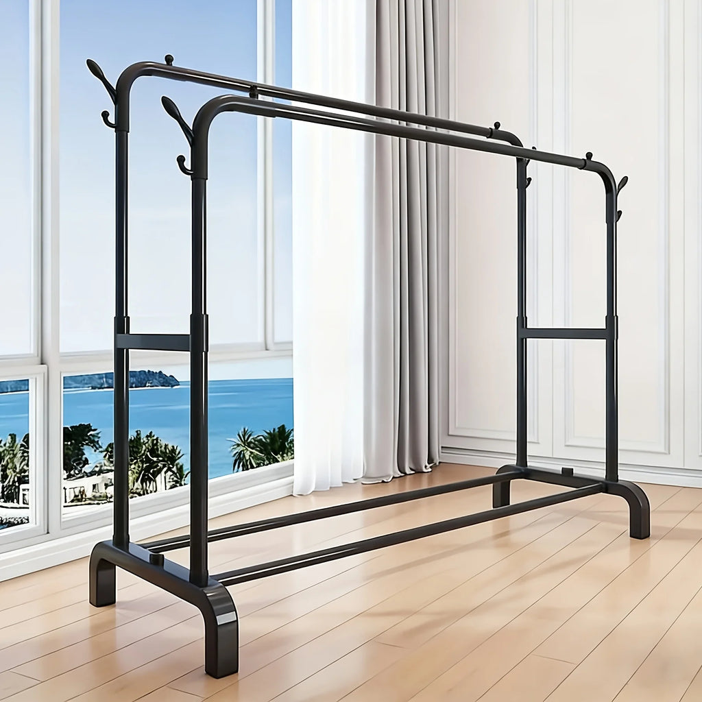 Heavy-Duty Metal Double-Pole Hanger