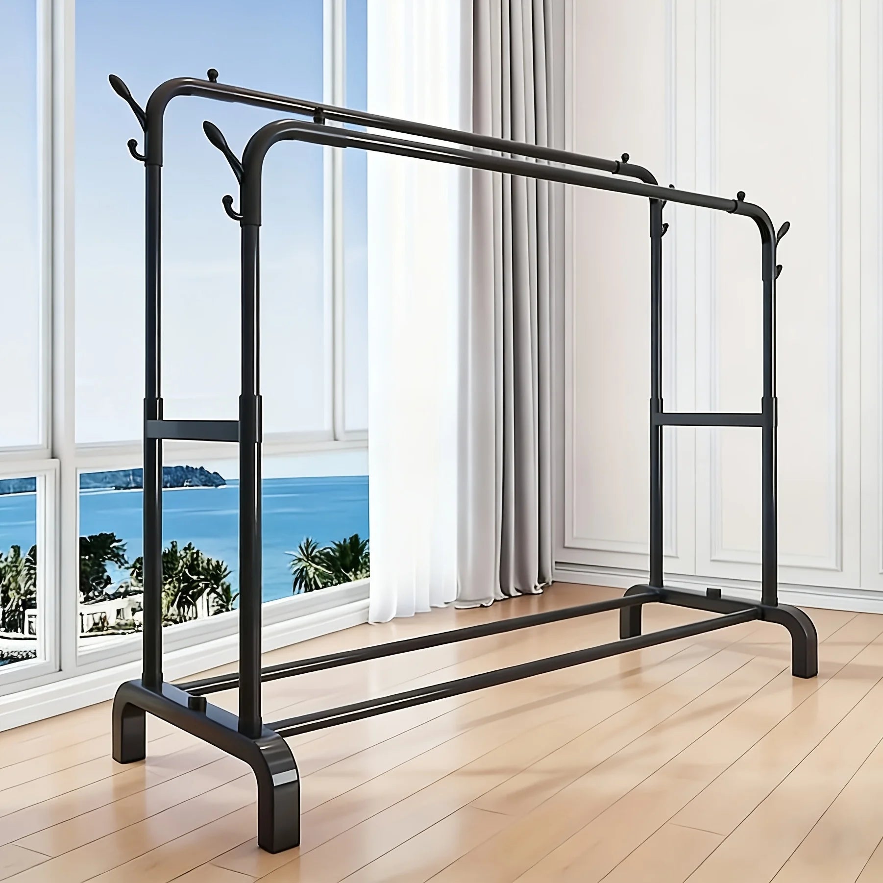 Heavy-Duty Metal Double-Pole Hanger
