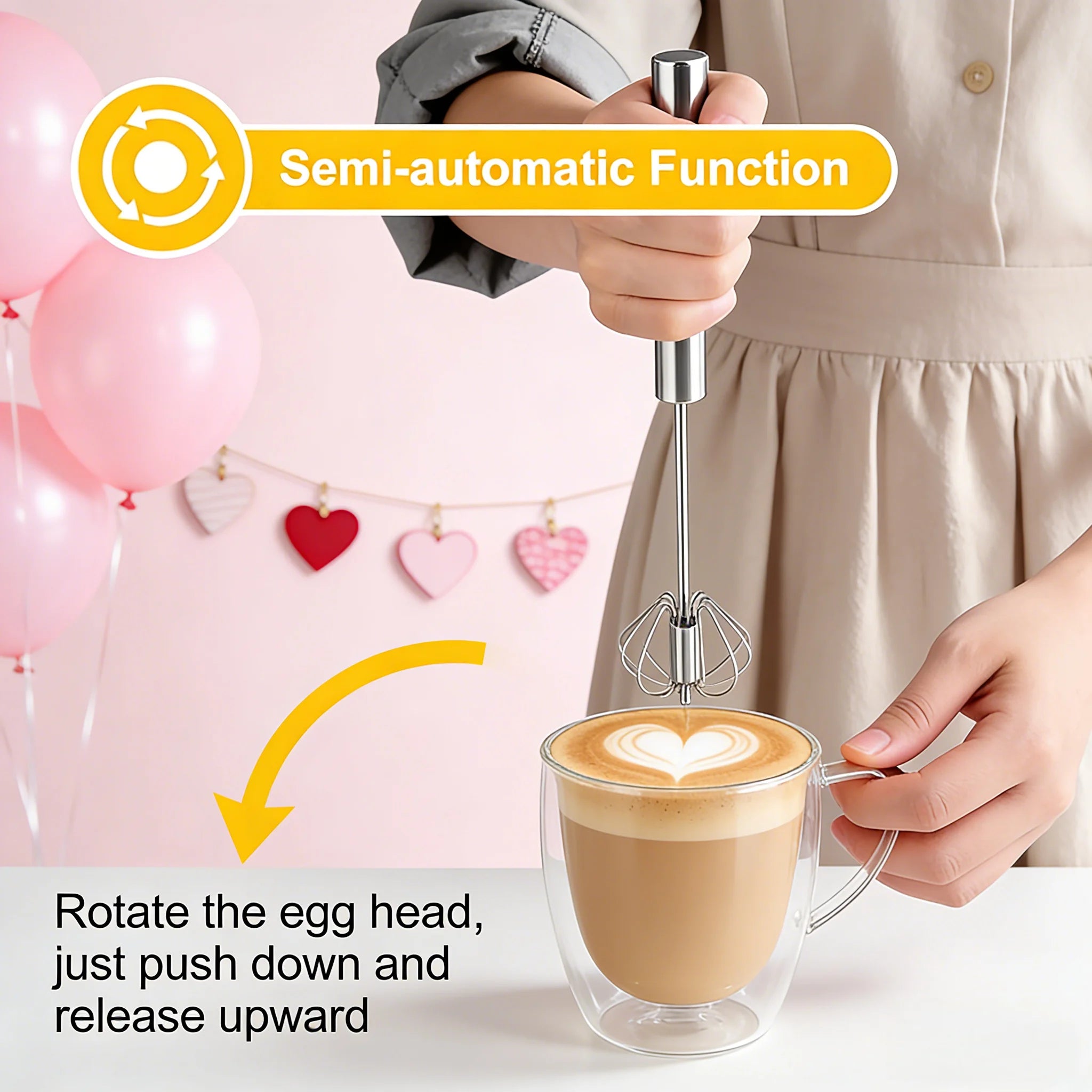 Handheld Milk Frother Mini Whisk Mixer Electric Eggbeater