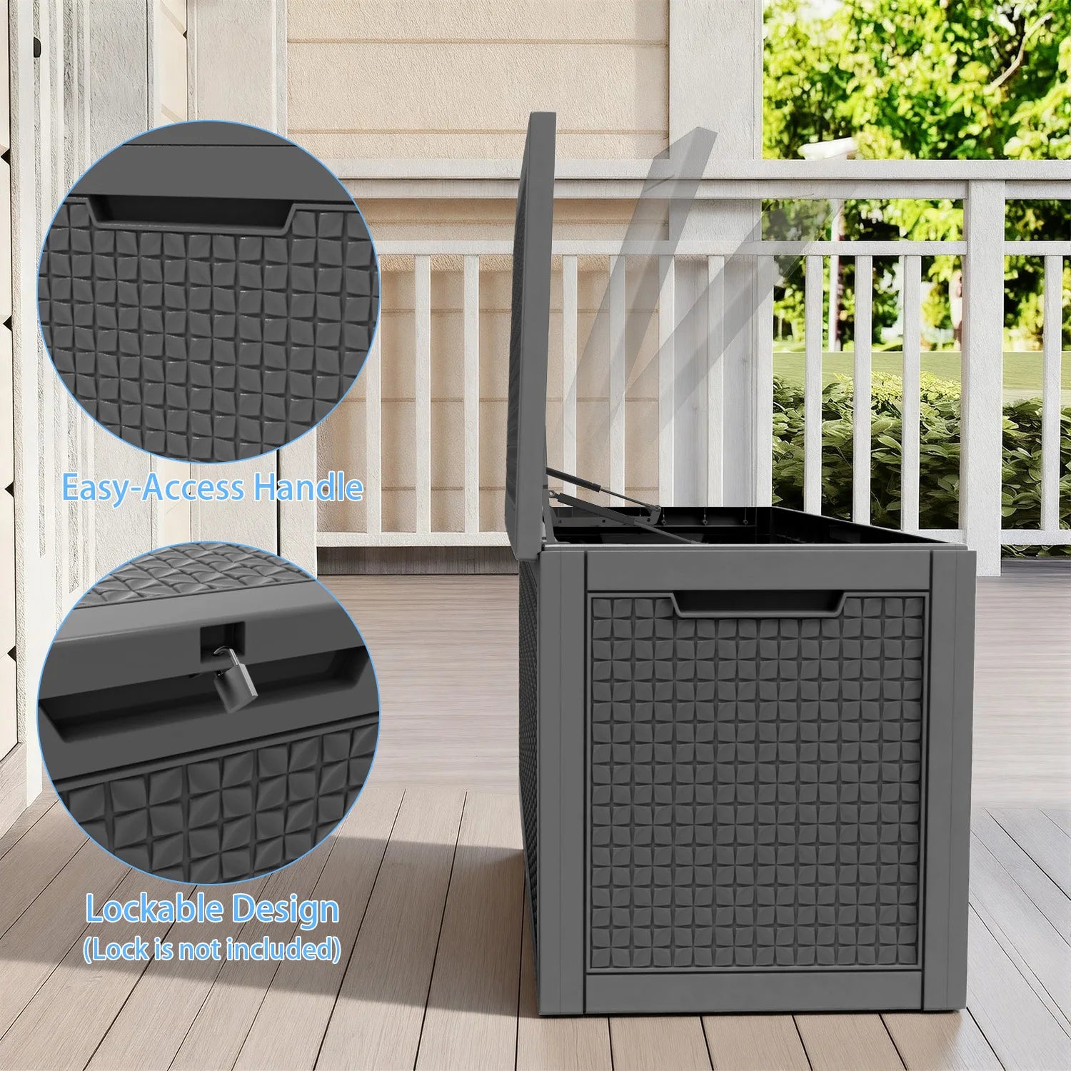 100 Gallon Waterproof Lockable Patio Storage Box
