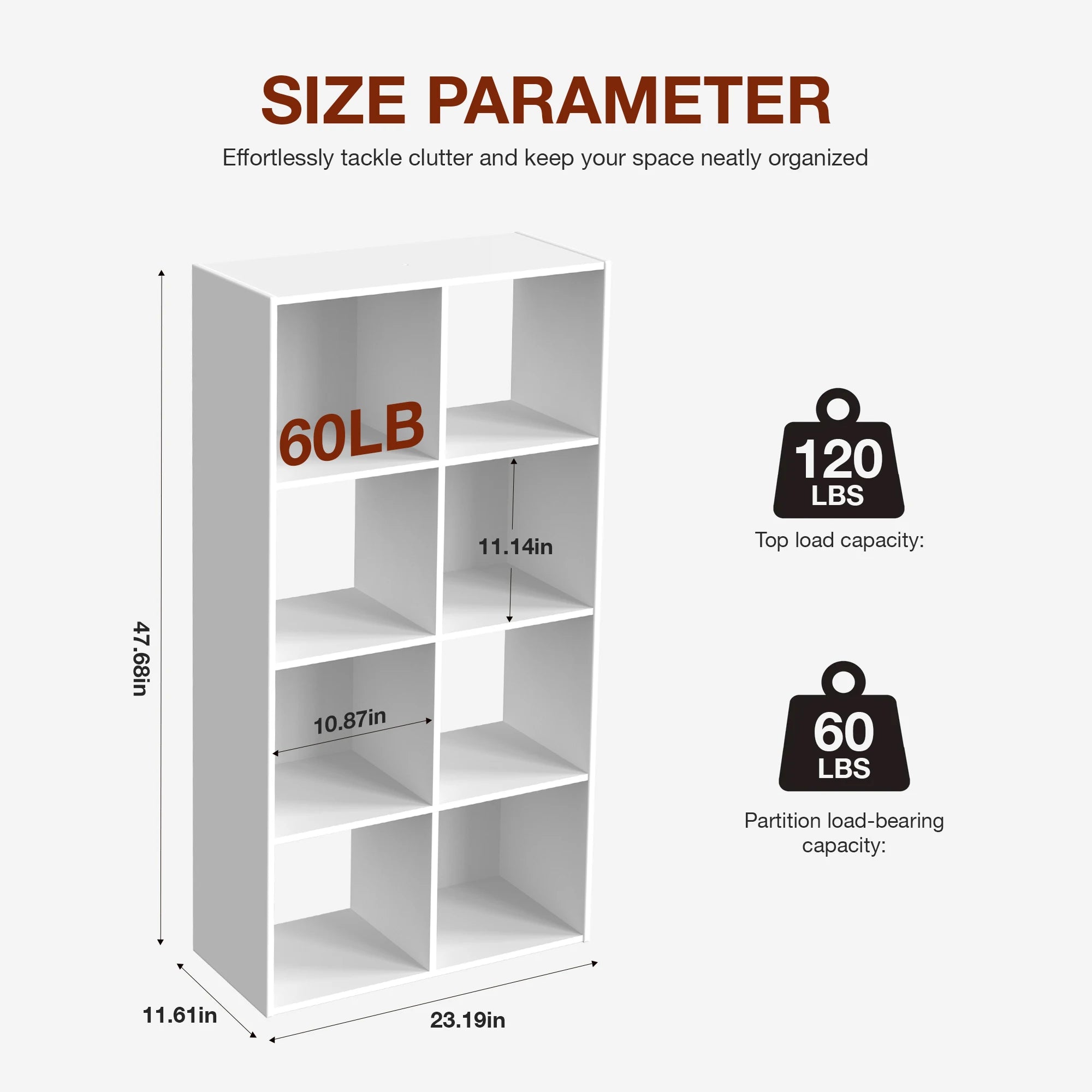 9 Cube Wooden Storage Organizer