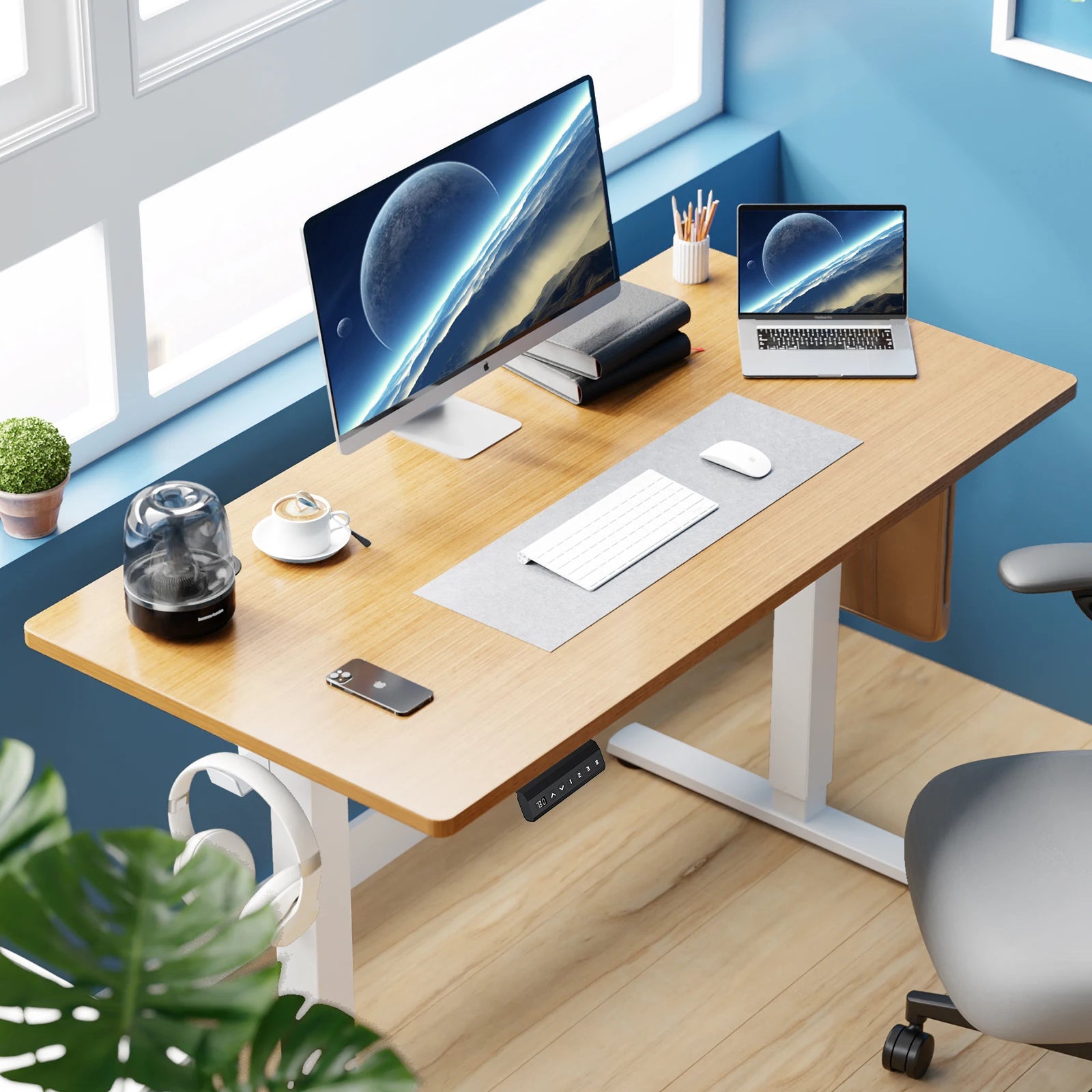 Electric Adjustable Standing/Sitting Desk Workstation
