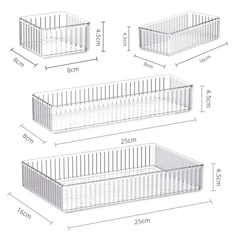 7PCS/Set Plastic Desk Drawer Organizers
