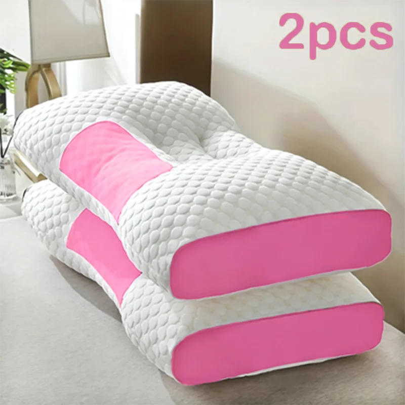 2 Massage Neck Pillows Adjustable Ergonomic Orthopedic