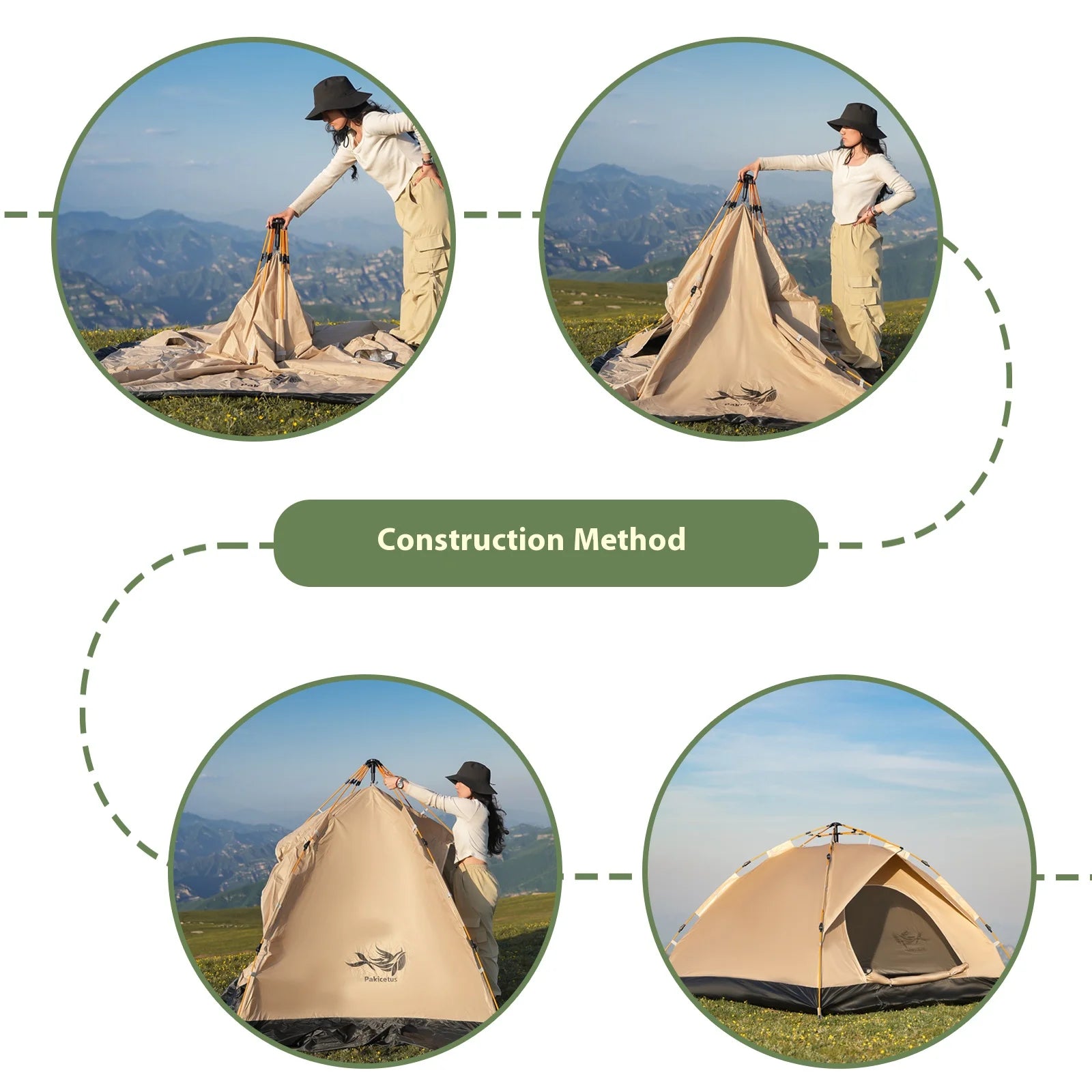 Instant Golden Portable Tent 3-4 Person