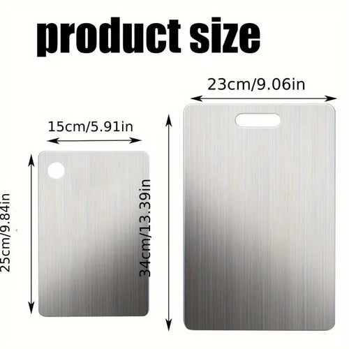 2pcs Stainless Steel Cutting Board Set