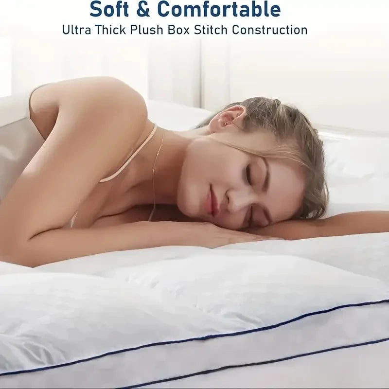 Thick Mattress Topper 1000Gsm Cooling Machine Washable
