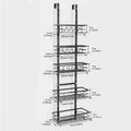 Over the Door Pantry Organizer Multi-Layer Storage Shelves Metal Hanging Spice Rack for Kitchen & Bathroom Door