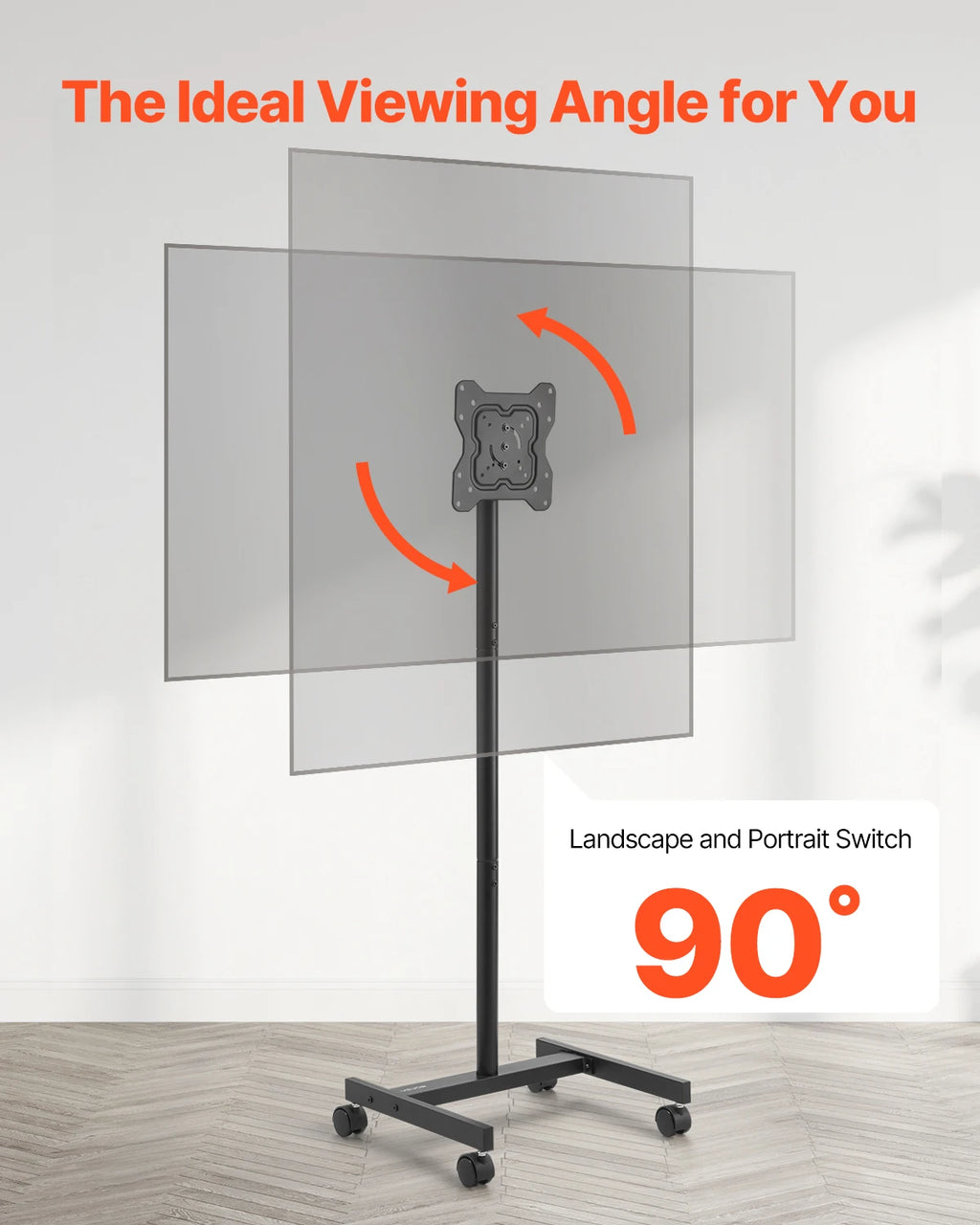 Mobile TV Stand with Wheels