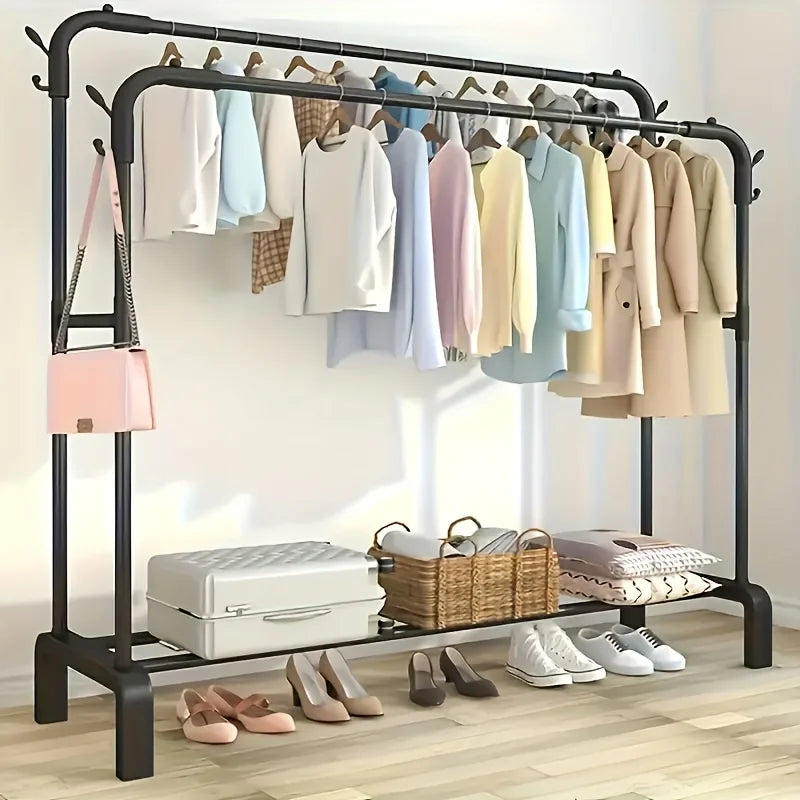 Heavy-Duty Metal Double-Pole Hanger