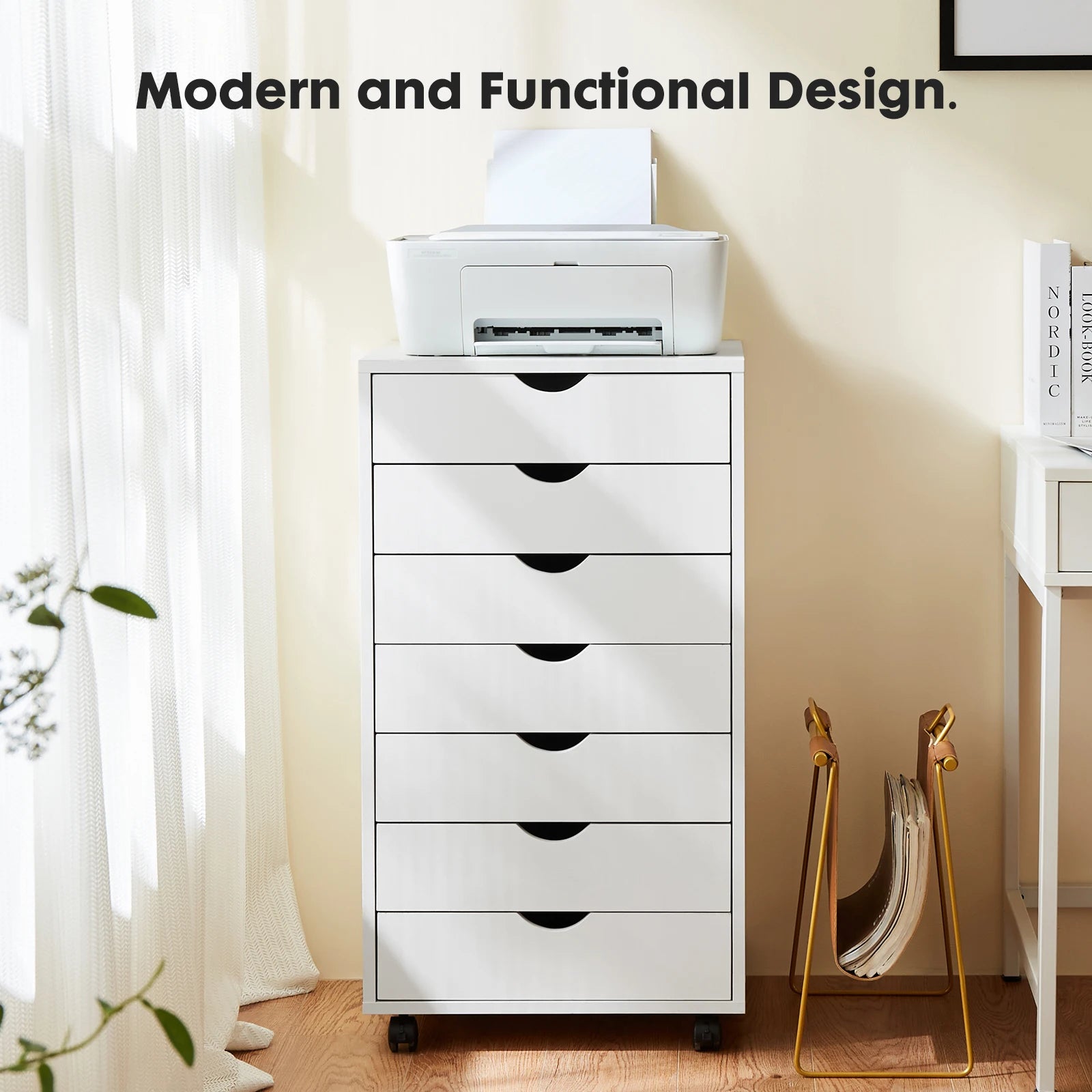Mobile 7 Drawer File Nightstand