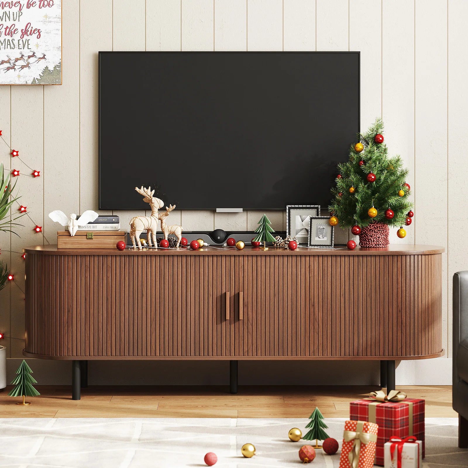 69" TV Entertainment Center w/ Power Outlet,