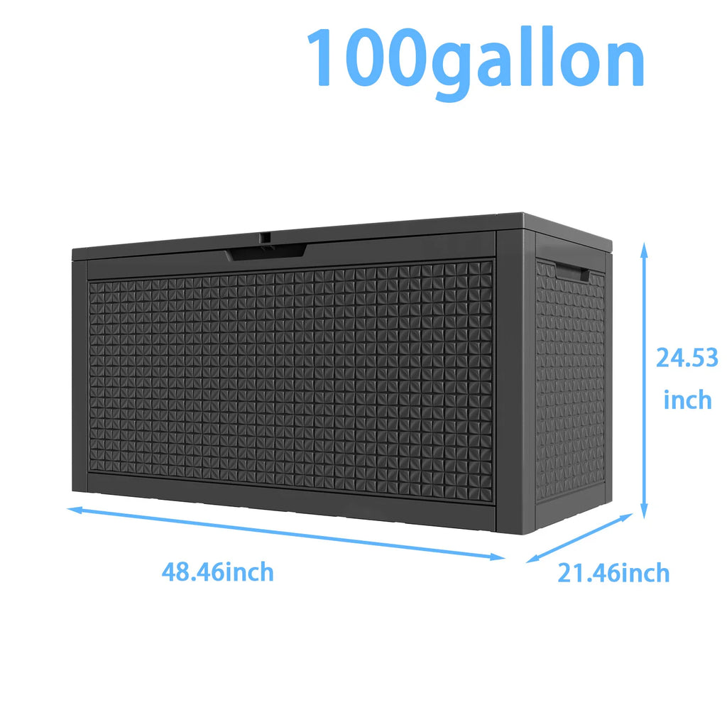100 Gallon Waterproof Lockable Patio Storage Box