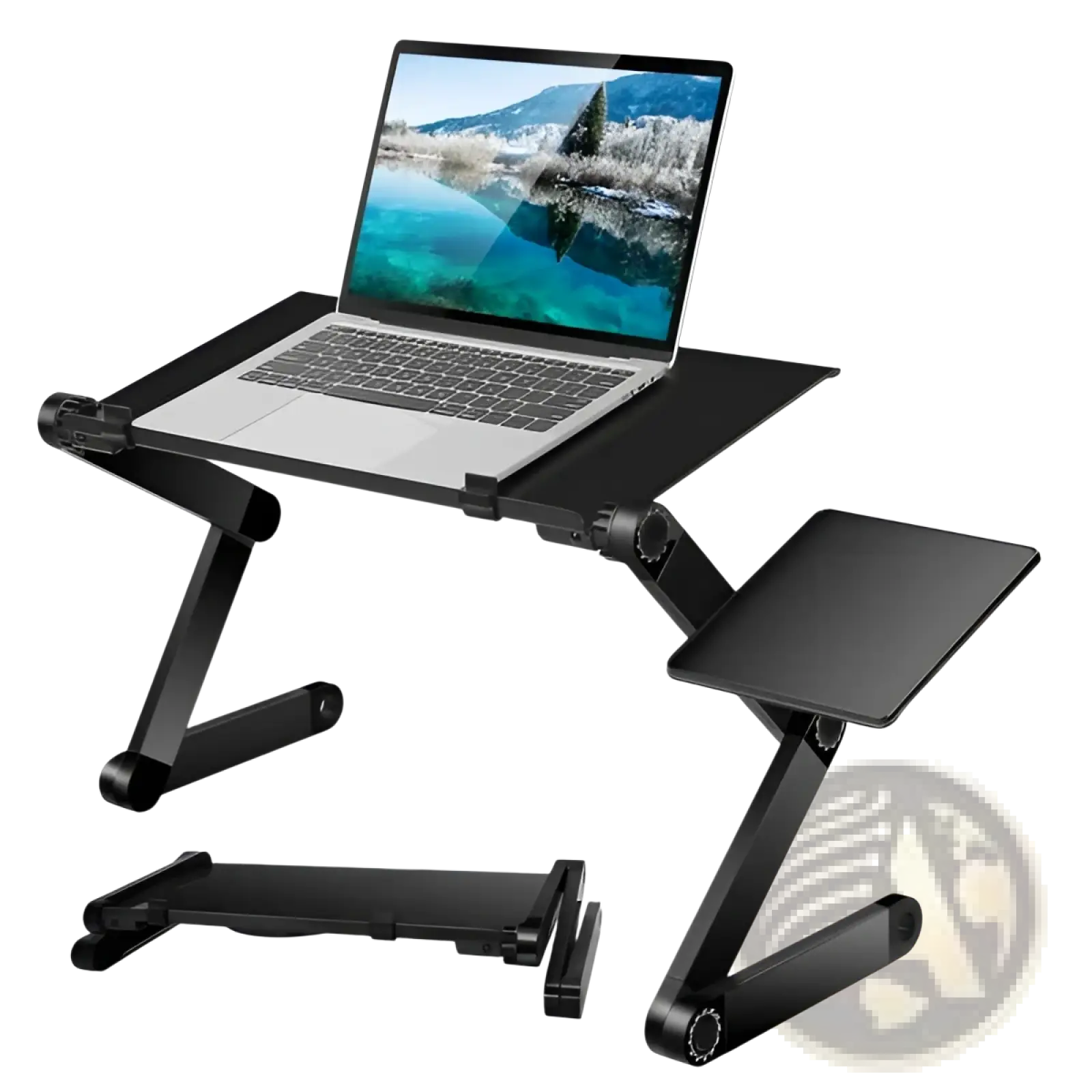 Adjustable Laptop Table with Mouse Board and Cooling Holes