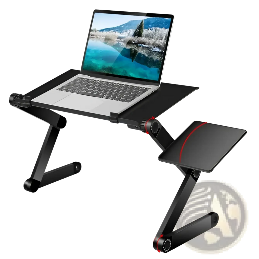 Adjustable Laptop Table with Mouse Board and Cooling Holes