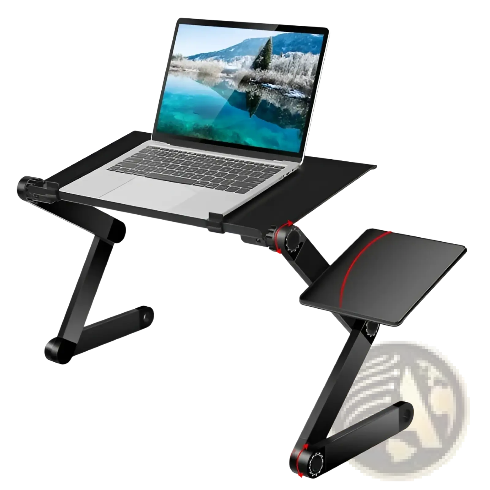 Adjustable Laptop Table with Mouse Board and Cooling Holes