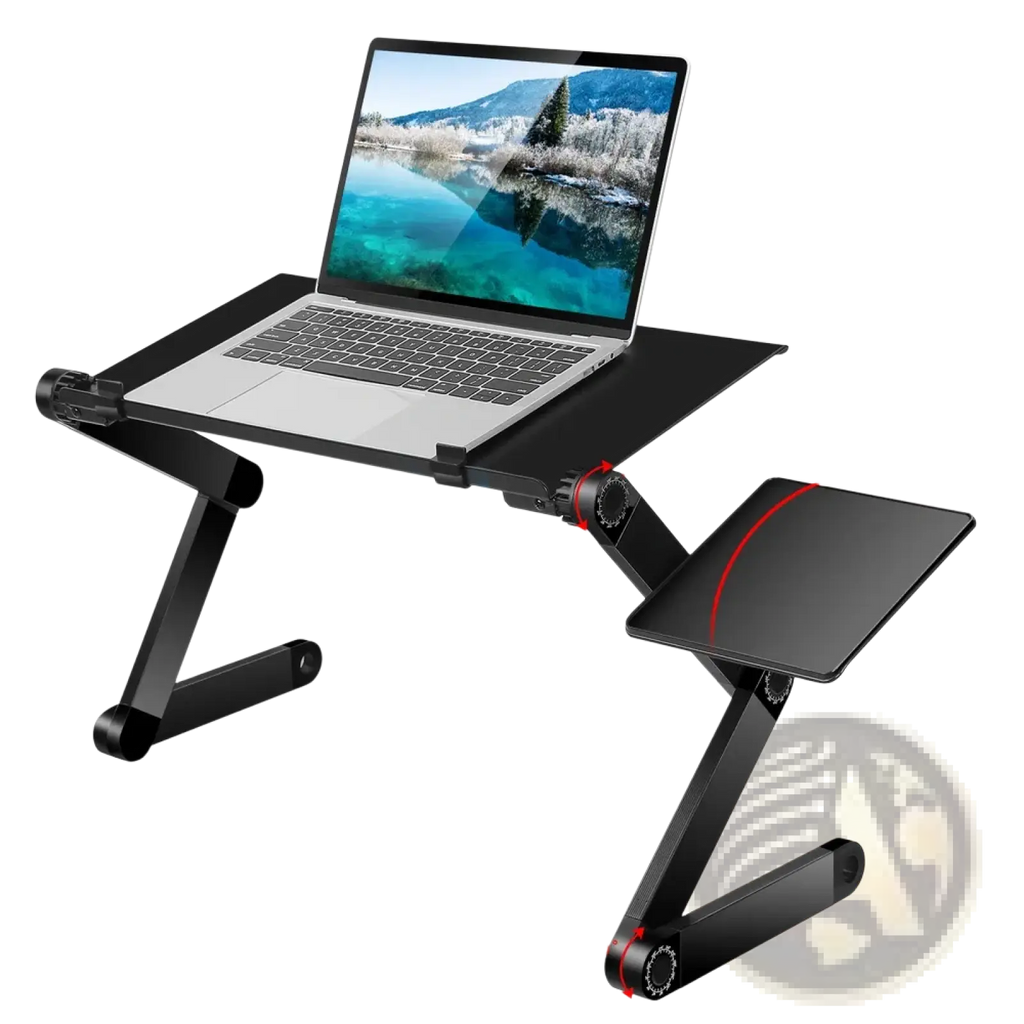 Adjustable Laptop Table with Mouse Board and Cooling Holes